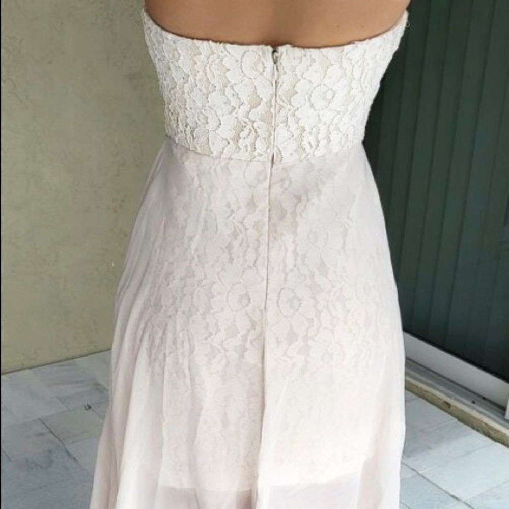 High low lace and mesh dress - Picture 2 of 4